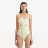 Adria Yellow Bandeu Swimsuit | Moeva | Swimsuit | Each week unveils new pieces—luxury swimwear, fluid resort silhouettes, and elevated summer-to-evening essentials designed to carry you from coastal escapes to city nights.