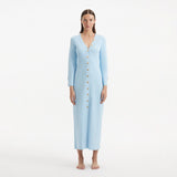 Nira Baby Blue Dress | Moeva | RTW Dresses | Each week unveils new pieces—luxury swimwear, fluid resort silhouettes, and elevated summer-to-evening essentials designed to carry you from coastal escapes to city nights.