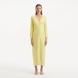 Nira Yellow Dress | Moeva | RTW Dresses | Each week unveils new pieces—luxury swimwear, fluid resort silhouettes, and elevated summer-to-evening essentials designed to carry you from coastal escapes to city nights.