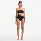 Marilla Black Bandeau Satin Swimsuit | Moeva | Swimsuit | Each week unveils new pieces—luxury swimwear, fluid resort silhouettes, and elevated summer-to-evening essentials designed to carry you from coastal escapes to city nights.