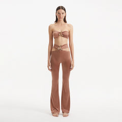 Jenna Brown Pants | Moeva | Pants | Each week unveils new pieces—luxury swimwear, fluid resort silhouettes, and elevated summer-to-evening essentials designed to carry you from coastal escapes to city nights.