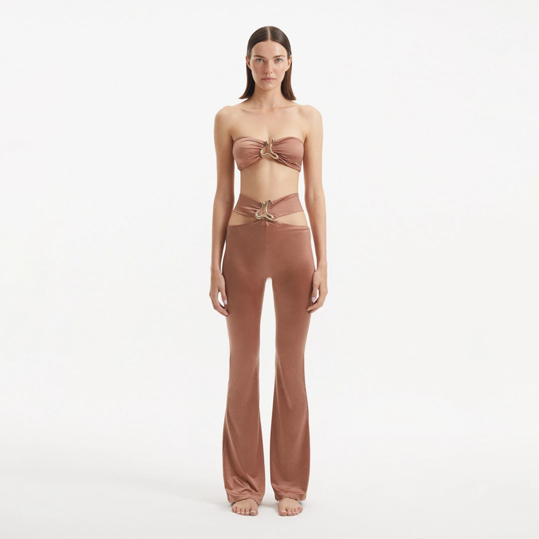 Jenna Brown Pants | Moeva | Pants | Each week unveils new pieces—luxury swimwear, fluid resort silhouettes, and elevated summer-to-evening essentials designed to carry you from coastal escapes to city nights.
