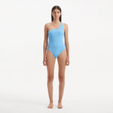 Kaimana Baby Blue One Shoulder Satin Swimsuit | Moeva | Swimsuit | Each week unveils new pieces—luxury swimwear, fluid resort silhouettes, and elevated summer-to-evening essentials designed to carry you from coastal escapes to city nights.