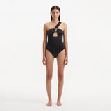 Halin Black One Shoulder Satin Swimsuit | Moeva | Swimsuit | Each week unveils new pieces—luxury swimwear, fluid resort silhouettes, and elevated summer-to-evening essentials designed to carry you from coastal escapes to city nights.