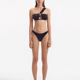 Sereia Black Mid Coverage Bikini Bottom | Moeva | Bikini Bottom | Each week unveils new pieces—luxury swimwear, fluid resort silhouettes, and elevated summer-to-evening essentials designed to carry you from coastal escapes to city nights.