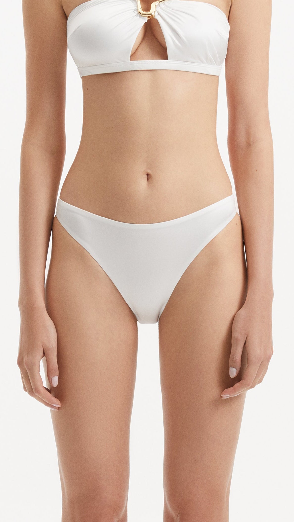 Sereia White Mid Coverage Bikini Bottom | Moeva | Bikini Bottom | Each week unveils new pieces—luxury swimwear, fluid resort silhouettes, and elevated summer-to-evening essentials designed to carry you from coastal escapes to city nights.