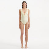 Breena Yellow V Neck Swimsuit | Moeva | Swimsuit | Each week unveils new pieces—luxury swimwear, fluid resort silhouettes, and elevated summer-to-evening essentials designed to carry you from coastal escapes to city nights.