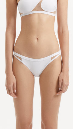 Harbor White Mid Coverage Solid Bikini Bottom | Moeva | Bikini Bottom | Each week unveils new pieces—luxury swimwear, fluid resort silhouettes, and elevated summer-to-evening essentials designed to carry you from coastal escapes to city nights.