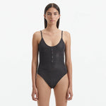 Hartley Silver Scoop Neck Metallic Knitted Swimsuit | Moeva | Swimsuit | Each week unveils new pieces—luxury swimwear, fluid resort silhouettes, and elevated summer-to-evening essentials designed to carry you from coastal escapes to city nights.