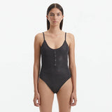 Hartley Silver Scoop Neck Metallic Knitted Swimsuit | Moeva | Swimsuit | Each week unveils new pieces—luxury swimwear, fluid resort silhouettes, and elevated summer-to-evening essentials designed to carry you from coastal escapes to city nights.