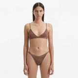 North Brown Triangle Mid Coverage Knitted Bikini Set | Moeva | Bikini Set | Each week unveils new pieces—luxury swimwear, fluid resort silhouettes, and elevated summer-to-evening essentials designed to carry you from coastal escapes to city nights.