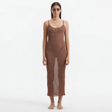 Lulusar Brown Metallic Knitted Maxi Dress | Moeva | Dress | Each week unveils new pieces—luxury swimwear, fluid resort silhouettes, and elevated summer-to-evening essentials designed to carry you from coastal escapes to city nights.