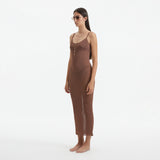 Lulusar Brown Metallic Knitted Maxi Dress | Moeva | Beachwear Dresses | Each week unveils new pieces—luxury swimwear, fluid resort silhouettes, and elevated summer-to-evening essentials designed to carry you from coastal escapes to city nights.