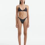 North Silver Triangle Knitted Bikini Top | Moeva | Bikini Top | Each week unveils new pieces—luxury swimwear, fluid resort silhouettes, and elevated summer-to-evening essentials designed to carry you from coastal escapes to city nights.