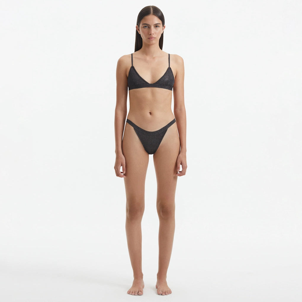 North Silver Triangle Mid Coverage Knitted Bikini Set | Moeva | Bikini Set | Each week unveils new pieces—luxury swimwear, fluid resort silhouettes, and elevated summer-to-evening essentials designed to carry you from coastal escapes to city nights.