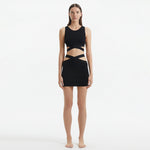 Garda Top & Jazero Skirt Black Knitted Cut-Out Set | Moeva | Set | Each week unveils new pieces—luxury swimwear, fluid resort silhouettes, and elevated summer-to-evening essentials designed to carry you from coastal escapes to city nights.