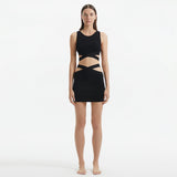Jazero Black Knitted Cut-Out Skirt | Moeva | Skirt | Each week unveils new pieces—luxury swimwear, fluid resort silhouettes, and elevated summer-to-evening essentials designed to carry you from coastal escapes to city nights.