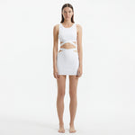 Jazero White Knitted Cut-Out Skirt | Moeva | Skirt | Each week unveils new pieces—luxury swimwear, fluid resort silhouettes, and elevated summer-to-evening essentials designed to carry you from coastal escapes to city nights.
