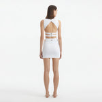 Jazero White Knitted Cut-Out Skirt | Moeva | Skirt | Each week unveils new pieces—luxury swimwear, fluid resort silhouettes, and elevated summer-to-evening essentials designed to carry you from coastal escapes to city nights.