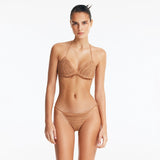 Nash Bronze Triangle Mid Coverage Bikini Set | Moeva | Bikini Set | Each week unveils new pieces—luxury swimwear, fluid resort silhouettes, and elevated summer-to-evening essentials designed to carry you from coastal escapes to city nights.