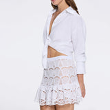 Nice White Crochet Detail Mini Skirt | Moeva | Skirts | Each week unveils new pieces—luxury swimwear, fluid resort silhouettes, and elevated summer-to-evening essentials designed to carry you from coastal escapes to city nights.
