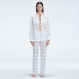 Nola White Long Sleeve Cotton Shirt | Moeva | Shirt | Each week unveils new pieces—luxury swimwear, fluid resort silhouettes, and elevated summer-to-evening essentials designed to carry you from coastal escapes to city nights.
