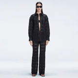 Nola Black Crochet Shirt & Elysia White Crochet High-Waist Pants Set | Moeva | Set | Each week unveils new pieces—luxury swimwear, fluid resort silhouettes, and elevated summer-to-evening essentials designed to carry you from coastal escapes to city nights.