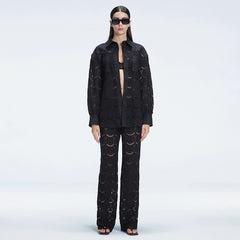 Nola Black Long Sleeve Cotton Shirt | Moeva | Shirt | Each week unveils new pieces—luxury swimwear, fluid resort silhouettes, and elevated summer-to-evening essentials designed to carry you from coastal escapes to city nights.
