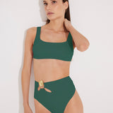 Patrizia Green Square Neck High Waist Bikini Set | Moeva | Bikini Set | Each week unveils new pieces—luxury swimwear, fluid resort silhouettes, and elevated summer-to-evening essentials designed to carry you from coastal escapes to city nights.