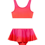 Peachy Blue/White Scoop Neck Skirted Kids Bikini Set | Moeva | Bikini Set | Each week unveils new pieces—luxury swimwear, fluid resort silhouettes, and elevated summer-to-evening essentials designed to carry you from coastal escapes to city nights.
