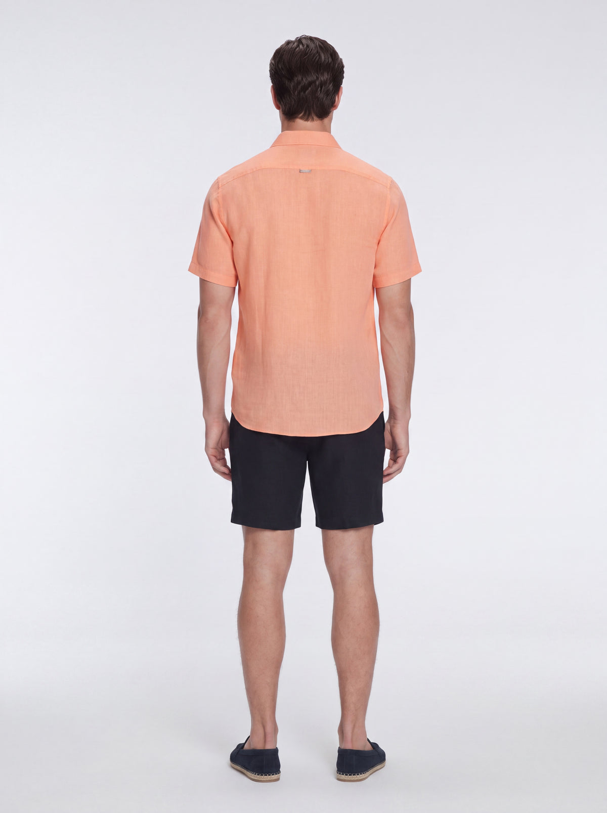 Romeo Orange Linen Shirt with Camp Collar | Moeva | Shirt | Each week unveils new pieces—luxury swimwear, fluid resort silhouettes, and elevated summer-to-evening essentials designed to carry you from coastal escapes to city nights.