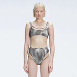 Rosalind Black Optical Scoop Neck High Waist 3D Print Bikini Sets | Moeva | Bikini Set | Each week unveils new pieces—luxury swimwear, fluid resort silhouettes, and elevated summer-to-evening essentials designed to carry you from coastal escapes to city nights.