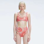 Rosalind Red Optical Scoop Neck High Waist 3D Print Bikini Sets | Moeva | Bikini Set | Each week unveils new pieces—luxury swimwear, fluid resort silhouettes, and elevated summer-to-evening essentials designed to carry you from coastal escapes to city nights.