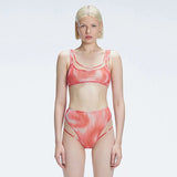 Rosalind Red Optical Scoop Neck High Waist 3D Print Bikini Sets | Moeva | Bikini Set | Each week unveils new pieces—luxury swimwear, fluid resort silhouettes, and elevated summer-to-evening essentials designed to carry you from coastal escapes to city nights.