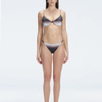 Rory Black Optical Mid Coverage Satin Bikini Bottom | Moeva | Bikini Bottom | Each week unveils new pieces—luxury swimwear, fluid resort silhouettes, and elevated summer-to-evening essentials designed to carry you from coastal escapes to city nights.