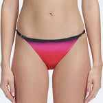 Rory Red Optical Mid Coverage Satin Bikini Bottom | Moeva | Bikini Bottom | Each week unveils new pieces—luxury swimwear, fluid resort silhouettes, and elevated summer-to-evening essentials designed to carry you from coastal escapes to city nights.