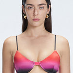 Rory Red Optical Underwired Satin Bikini Top | Moeva | Bikini Top | Each week unveils new pieces—luxury swimwear, fluid resort silhouettes, and elevated summer-to-evening essentials designed to carry you from coastal escapes to city nights.