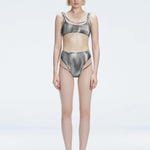 Rosalind Black Optical High Waist 3D Print Bikini Bottom | Moeva | Bikini Bottom | Each week unveils new pieces—luxury swimwear, fluid resort silhouettes, and elevated summer-to-evening essentials designed to carry you from coastal escapes to city nights.