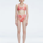 Rosalind Red Optical Scoop Neck 3D Print Bikini Top | Moeva | Bikini Top | Each week unveils new pieces—luxury swimwear, fluid resort silhouettes, and elevated summer-to-evening essentials designed to carry you from coastal escapes to city nights.