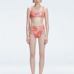 Rosalind Red Optical High Waist 3D Print Bikini Bottom | Moeva | Bikini Bottom | Each week unveils new pieces—luxury swimwear, fluid resort silhouettes, and elevated summer-to-evening essentials designed to carry you from coastal escapes to city nights.