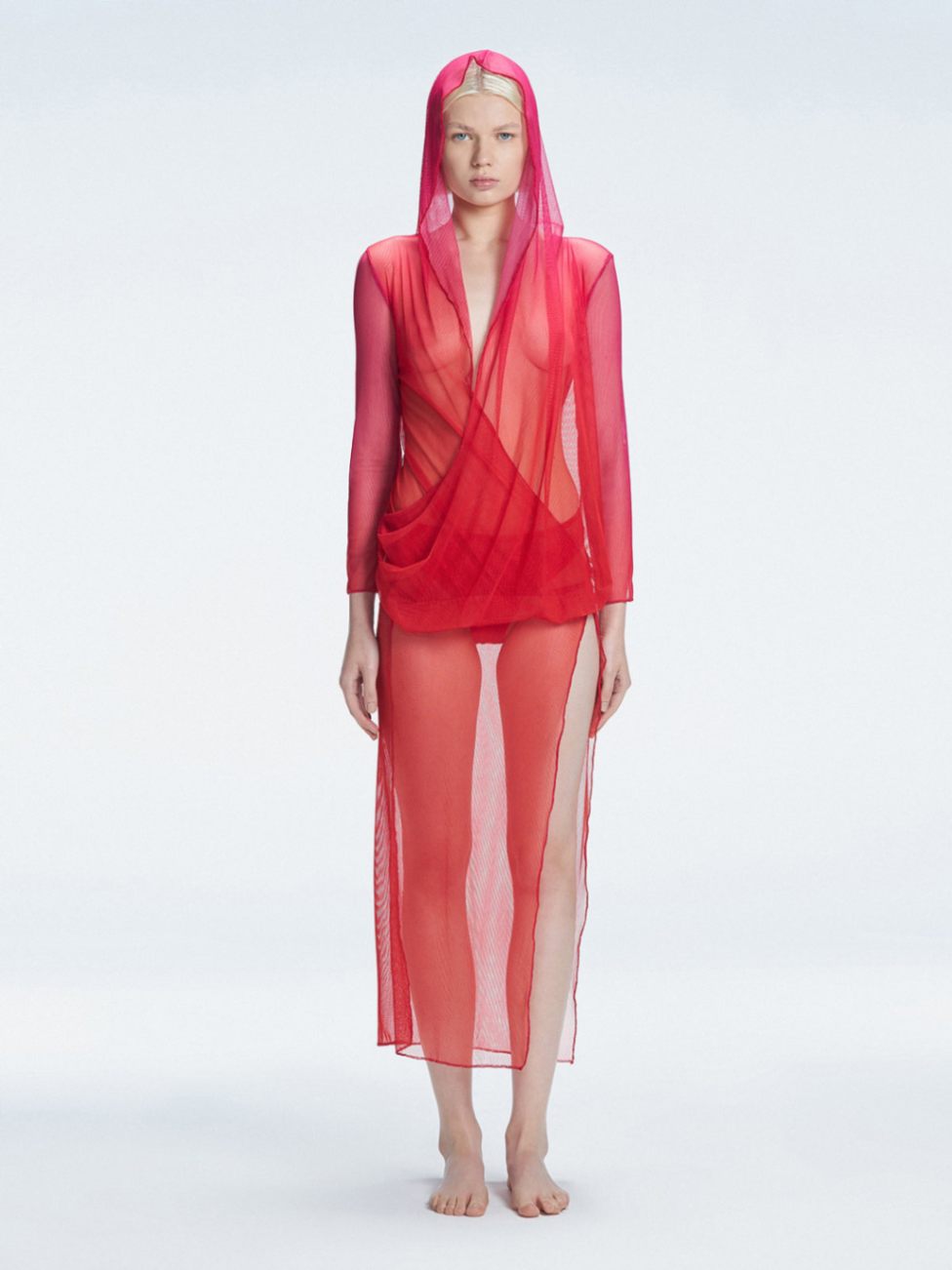Marta Lopez Alamo - Hermione Red Triangle Side Tie 3D Bikini Set - Rosie Red Red Optical Long Sleeve Maxi Dress | Moeva | Set | Each week unveils new pieces—luxury swimwear, fluid resort silhouettes, and elevated summer-to-evening essentials designed to carry you from coastal escapes to city nights.