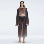 Tabitha Black Optical Maxi Skirt | Moeva | Skirt | Each week unveils new pieces—luxury swimwear, fluid resort silhouettes, and elevated summer-to-evening essentials designed to carry you from coastal escapes to city nights.