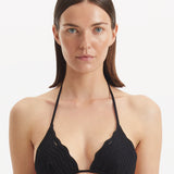 Sarita Black Triangle Wave Textured Bikini Top | Moeva | Bikini Top | Each week unveils new pieces—luxury swimwear, fluid resort silhouettes, and elevated summer-to-evening essentials designed to carry you from coastal escapes to city nights.