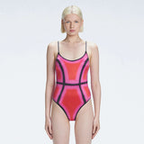 Seraphina Pink Optical Scoop Neck Swimsuit | Moeva | Swimsuit | Each week unveils new pieces—luxury swimwear, fluid resort silhouettes, and elevated summer-to-evening essentials designed to carry you from coastal escapes to city nights.