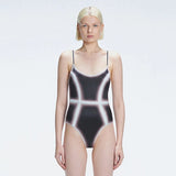Seraphina Black Optical Scoop Neck Swimsuit | Moeva | Swimsuit | Each week unveils new pieces—luxury swimwear, fluid resort silhouettes, and elevated summer-to-evening essentials designed to carry you from coastal escapes to city nights.
