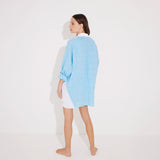 Sibilla Blue Long Sleeve Oversized Linen Shirt | Moeva | Shirt | Each week unveils new pieces—luxury swimwear, fluid resort silhouettes, and elevated summer-to-evening essentials designed to carry you from coastal escapes to city nights.