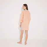Sibilla Orange Long Sleeve Oversized Linen Shirt | Moeva | Shirt | Each week unveils new pieces—luxury swimwear, fluid resort silhouettes, and elevated summer-to-evening essentials designed to carry you from coastal escapes to city nights.