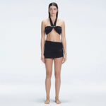 Siena Black Mesh Detail Mini Skirt | Moeva | Skirt | Each week unveils new pieces—luxury swimwear, fluid resort silhouettes, and elevated summer-to-evening essentials designed to carry you from coastal escapes to city nights.