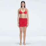 Siena Red Mesh Detail Mini Skirt | Moeva | Skirt | Each week unveils new pieces—luxury swimwear, fluid resort silhouettes, and elevated summer-to-evening essentials designed to carry you from coastal escapes to city nights.
