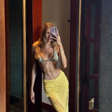 Sevval Sahin - Mimi Yellow Knit Sleeveless Maxi Dress | Moeva | Dress | Each week unveils new pieces—luxury swimwear, fluid resort silhouettes, and elevated summer-to-evening essentials designed to carry you from coastal escapes to city nights.